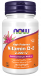 NOW Vitamine D-3 2000 IU 240 softgels