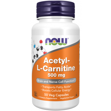 NOW Acetyl-L-Carnitine 500 mg 50 capsules