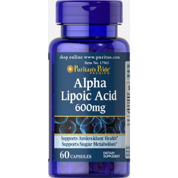 Puritan's Pride Alpha Lipoic Acid 600mg 60 capsules 17965