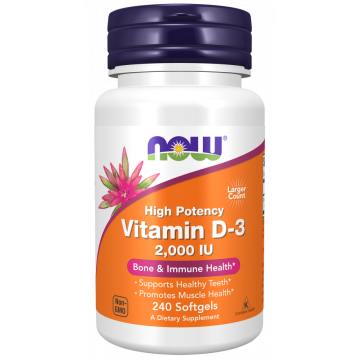 NOW Vitamin D-3 2000 IU 240 softgels