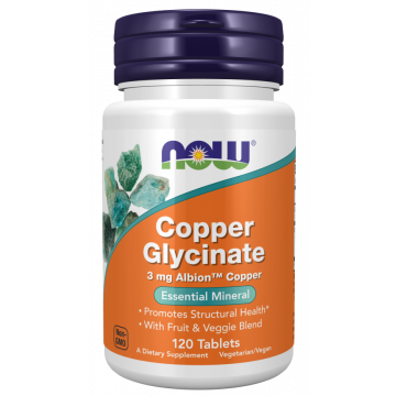 NOW Copper Glycinate 120 tablets