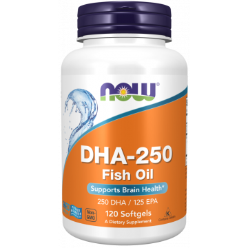 NOW DHA-250 Fish Oil 120 softgels