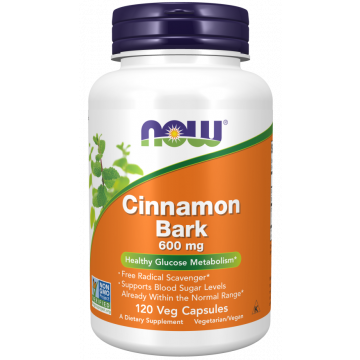NOW Cinnamon Bark 600 mg 120 capsules