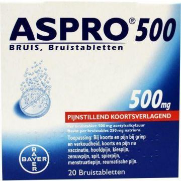 Aspro 500 mg 20 effervescent tablets Bayer