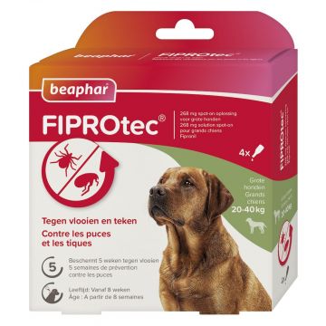 Beaphar Fiprotec for dogs against ticks and fleas 20-40 kg 4 x 2.68 ml pipettes