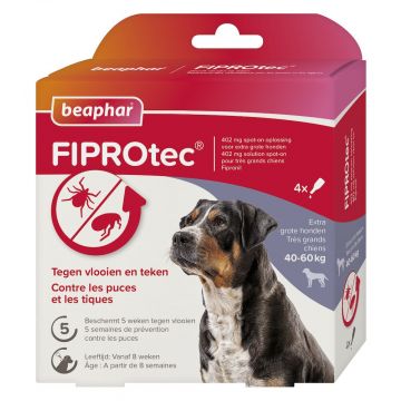 Beaphar Fiprotec for dogs against ticks and fleas 40-60 kg 4 x 4.02 ml pipettes