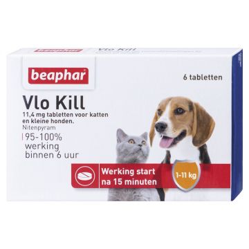 Beaphar Flea Kill+ for cats and dogs up to 11 kg 6 Tablets