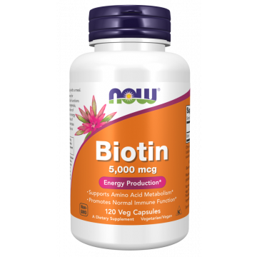 NOW Biotin 5000 mcg 120 capsules