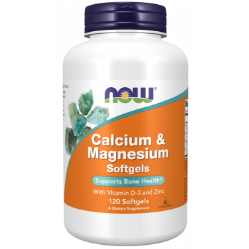 NOW Calcium & Magnesium 120 softgels