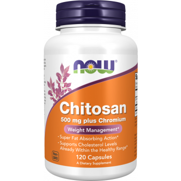 NOW Chitosan 500 mg plus Chroom 120 capsules