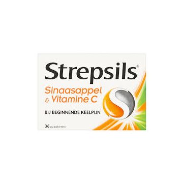 Strepsils Sinaasappel & Vitamine C 36 Zuigtabletten