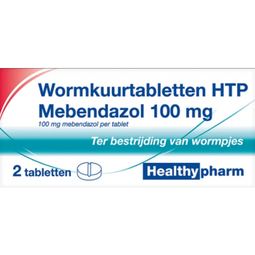 Healthypharm Worm cure tablets Mebendazole 100 mg 2 tablets