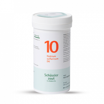 Schussler zout pfluger nr 10 Natrium Sulfuricum D6 400 Tabletten Glutenvrij