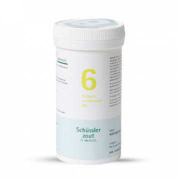 Schussler zout pfluger nr 6 Kalium Sulfuricum D6 400 Tabletten Glutenvrij