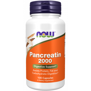 NOW Pancreatin 2000 100 Capsules