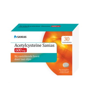 Sanias ACC 600 mg Acetylcysteine 30 Bruistabletten