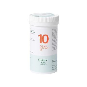 Schussler zout pfluger nr 10 Natrium Sulfuricum D6 400 Tabletten Glutenvrij