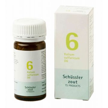 Schussler zout pfluger nr 6 Kalium Sulfuricum D6 100 Tabletten Glutenvrij