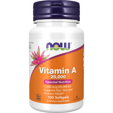 NOW Vitamin A 25,000 IU 100 softgels