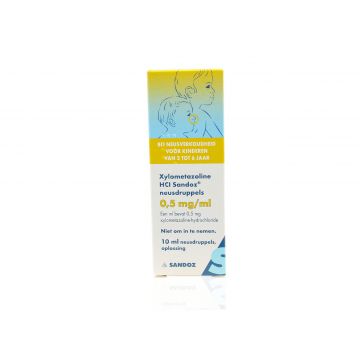 Sandoz Nasal drops for children Xylometazoline 0.5 mg/ml 10 ml