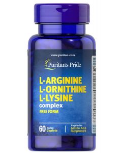 Puritan's Pride L-arginine L-ornithine L-lysine 60 tablets 3940