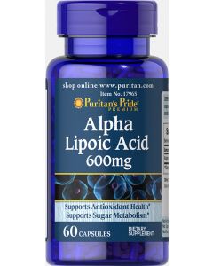 Puritan's Pride Alpha Lipoic Acid 600mg 60 capsules 17965