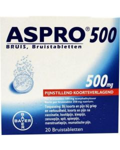 Aspro 500 mg 20 effervescent tablets Bayer