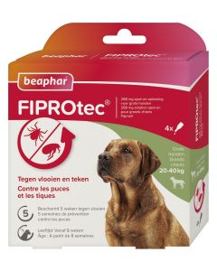 Beaphar Fiprotec for dogs against ticks and fleas 20-40 kg 4 x 2.68 ml pipettes