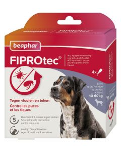 Beaphar Fiprotec for dogs against ticks and fleas 40-60 kg 4 x 4.02 ml pipettes