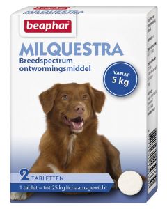 Beaphar Milquestra worm tablets dog 2 tablets from 5 - 25 kg