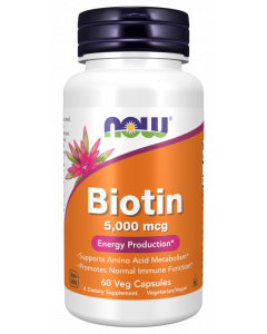NOW Biotin 5000 mcg 60 capsules