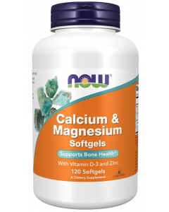 NOW Calcium & Magnesium 120 softgels