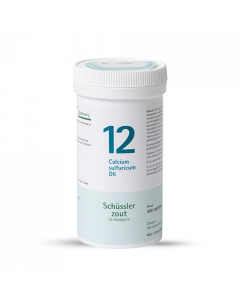 Schussler zout pfluger nr 12 Calcium Sulfuricum D6 400 Tabletten Glutenvrij