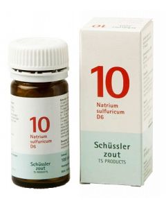 Schussler zout pfluger nr 10 Natrium Sulfuricum D6 100 Tabletten Glutenvrij