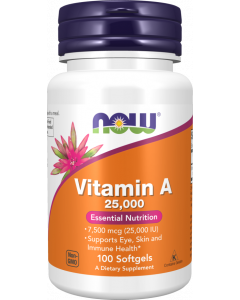 NOW Vitamin A 25,000 IU 100 softgels